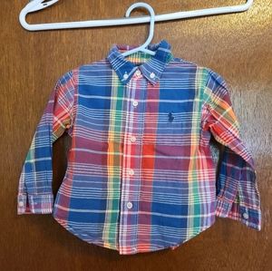 2 for $35 - Ralph Lauren Infant Boys 18m Button-Down Checkered Long Sleeve Shirt